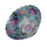 Professional Handicrafts Brass Decorative Bowl for Table, Diwali Gift Item for Home Decor-7.5 Inch, Blue