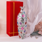 Professional Handicraft Brass Flower Vase for Home Decor, Living Room Metal Table Showpiece, Wedding Couple, Anniversary, Housewarming, Diwali Gift Item -12 Inch, Multicolor